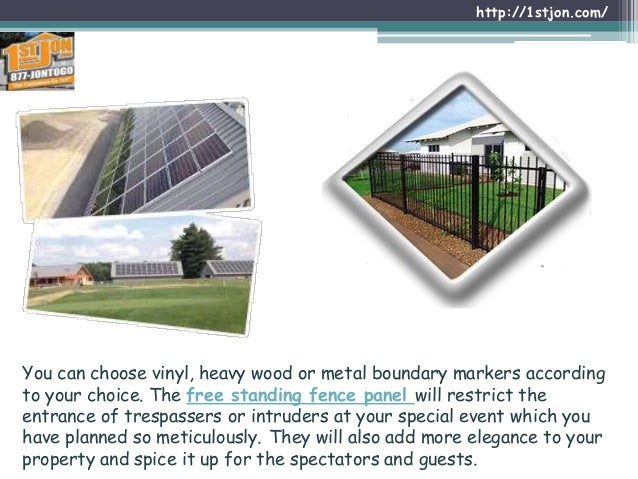 Install Free Standing Fence Panel For Upscale Events