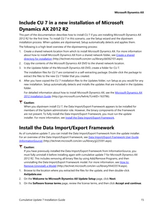 Dynamics AX Cu7 ax2012r2 Installation guide | PDF