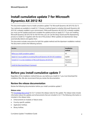 Dynamics AX Cu7 ax2012r2 Installation guide | PDF