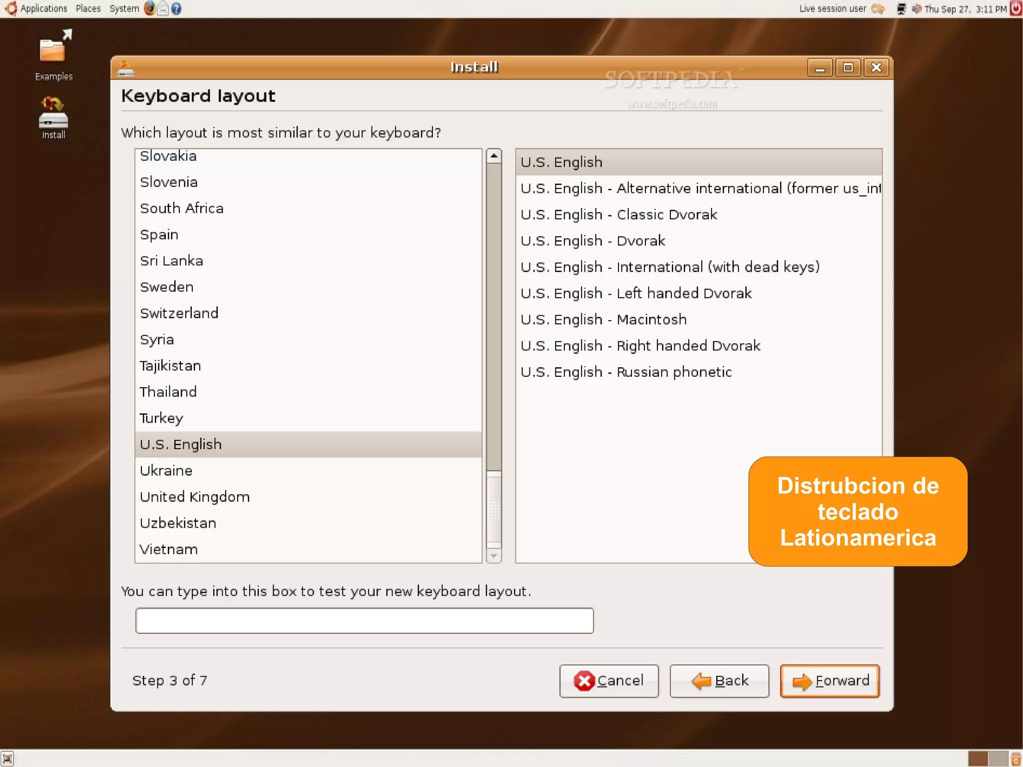 Distrubcion de teclado Lationamerica