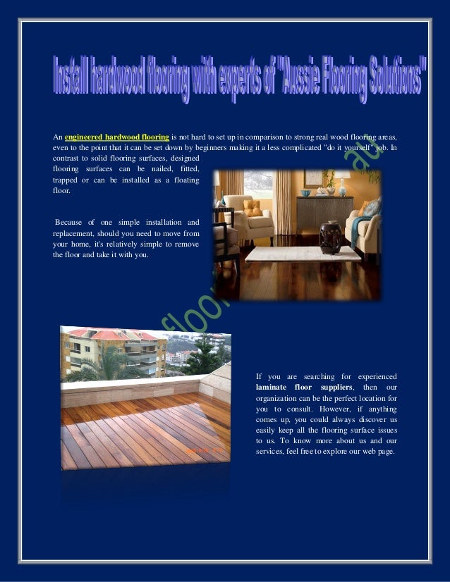 Install Hardwood Flooring With Experts Of Aussie Flooring Solutions