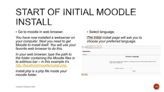 Installing moodle on a local machine | PPTX