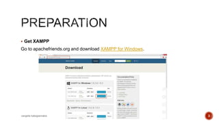 Installing moodle on a local machine | PPTX