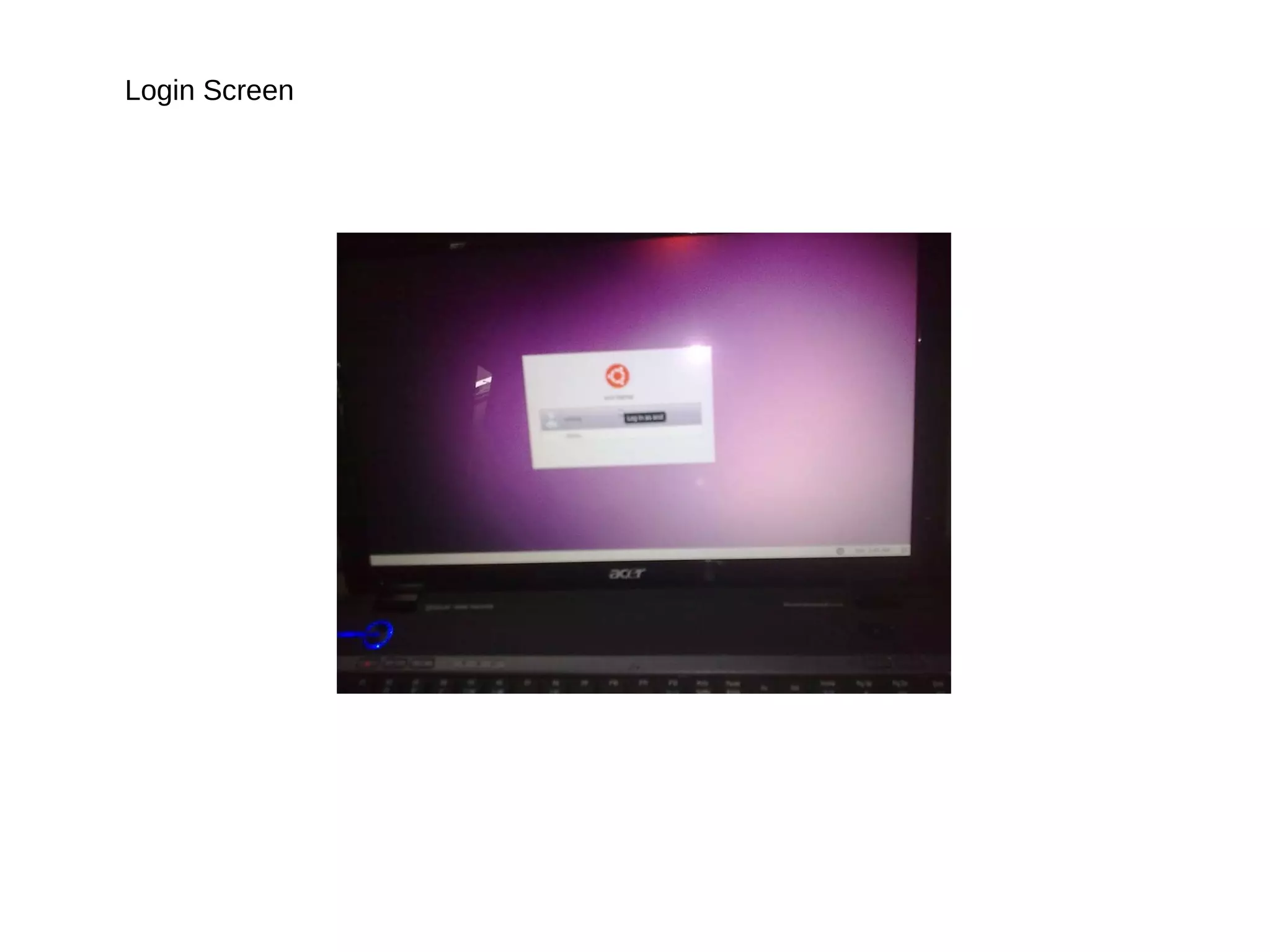 Login Screen
