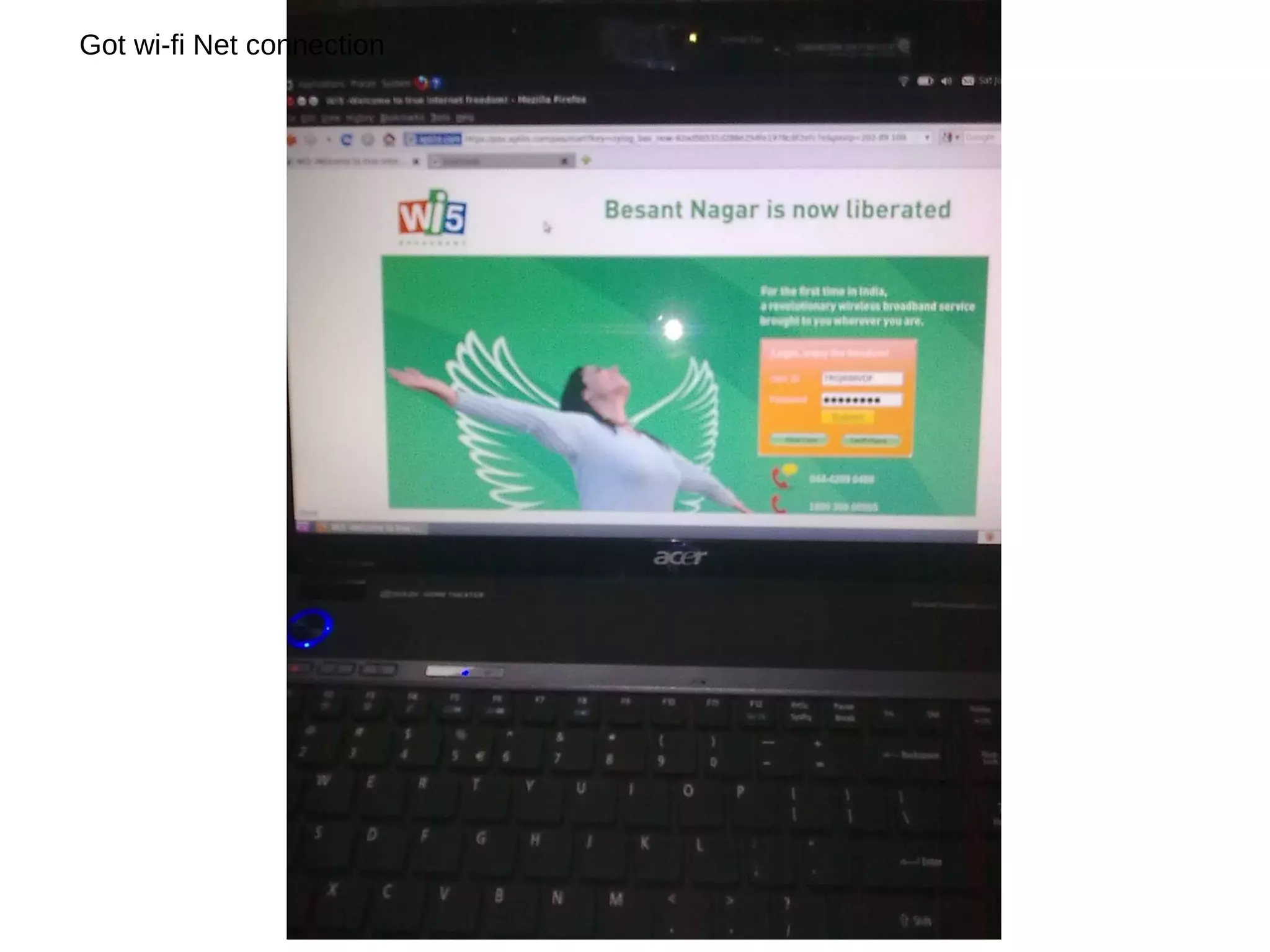 Got wi-fi Net connection