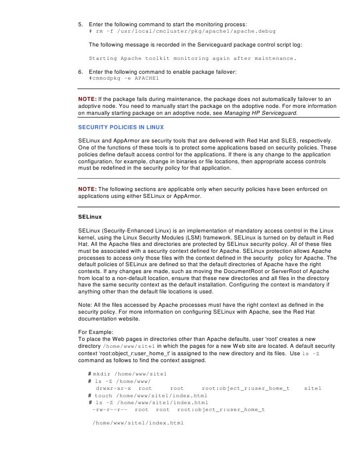 Installing And Configuring Apache Toolkit For Serviceguard