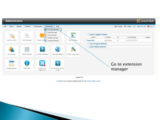 Go to extension
manager
 