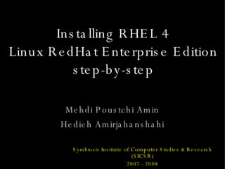 Installing Linux RedHat Enterprise Edition
