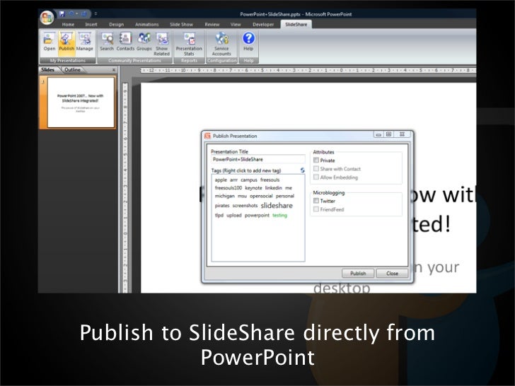 installing the slideshare ribbon in powerpoint