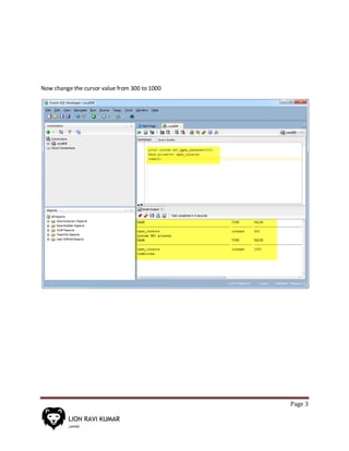 Page 3
Now change the cursor value from 300 to 1000
 