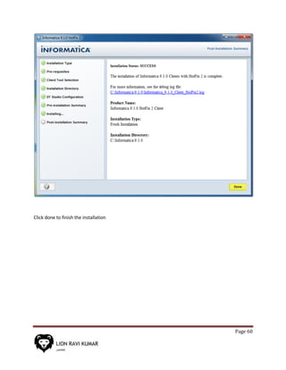 Page 60
Click done to finish the installation
 