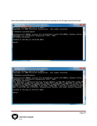 Page 69
Now check whether pmrep and pmcmd commands are working or not through command prompt
 