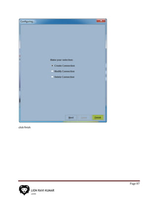 Page 87
click finish
 