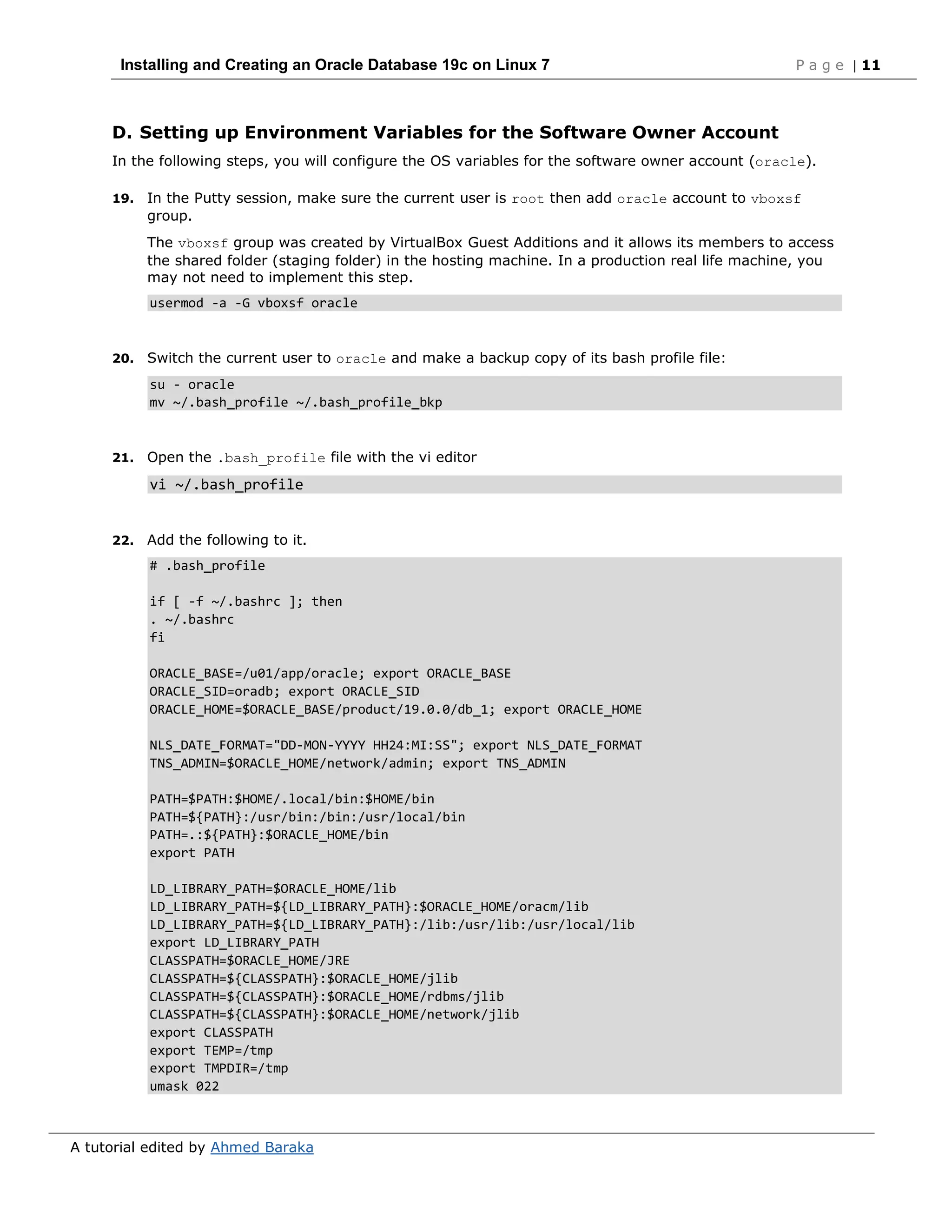 Installing and Creating an Oracle Database 19c on Linux 7.pdf