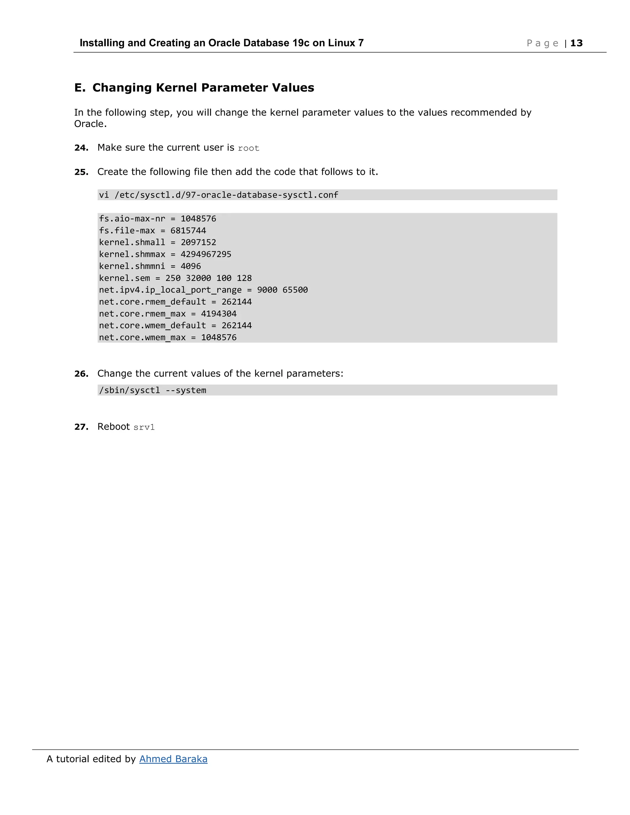Installing and Creating an Oracle Database 19c on Linux 7.pdf