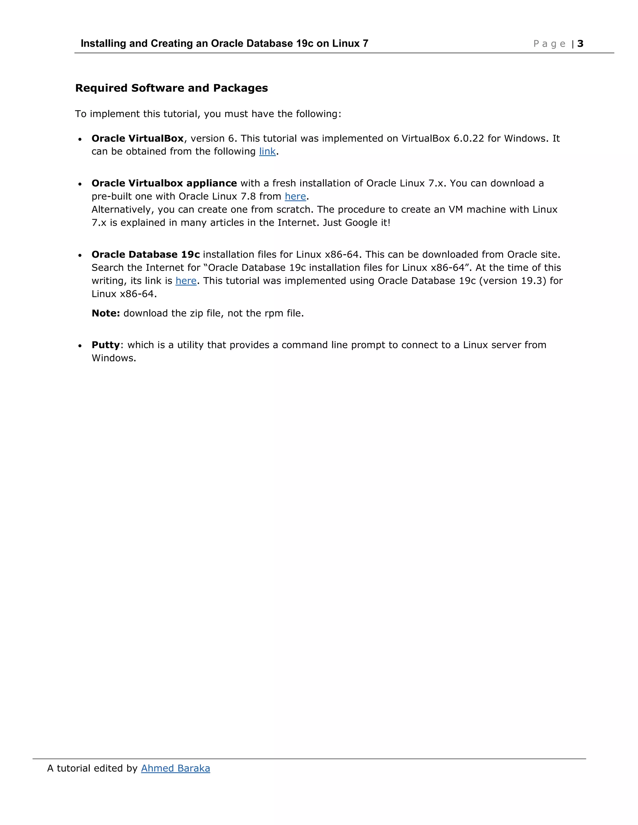 Installing and Creating an Oracle Database 19c on Linux 7.pdf