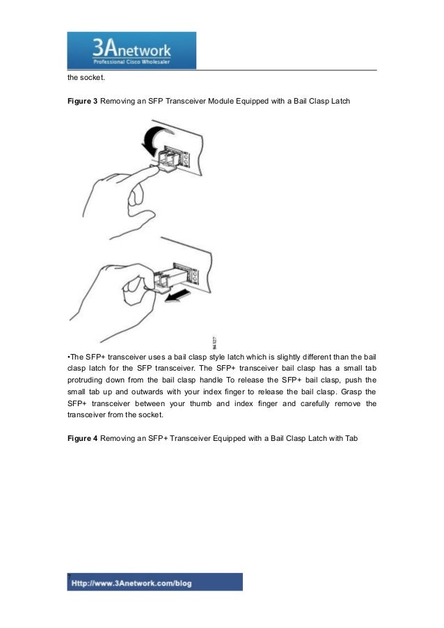 Installing and removing sfp and sfp+ transceiver modules