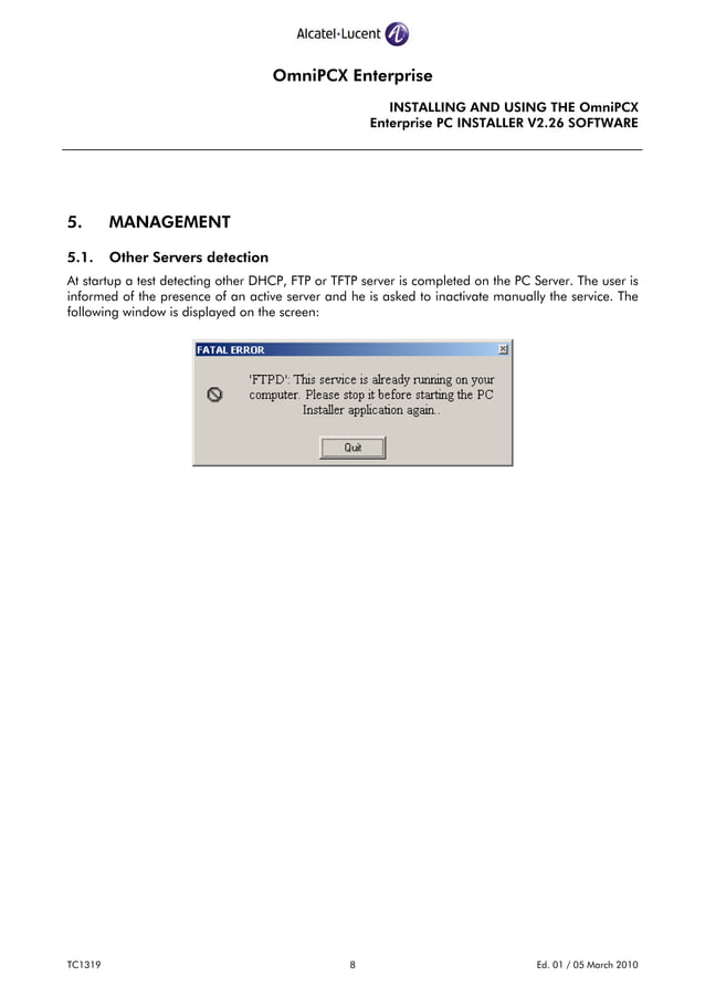 Installing and using the omni pcx enterprise pc installer v2.26 ...