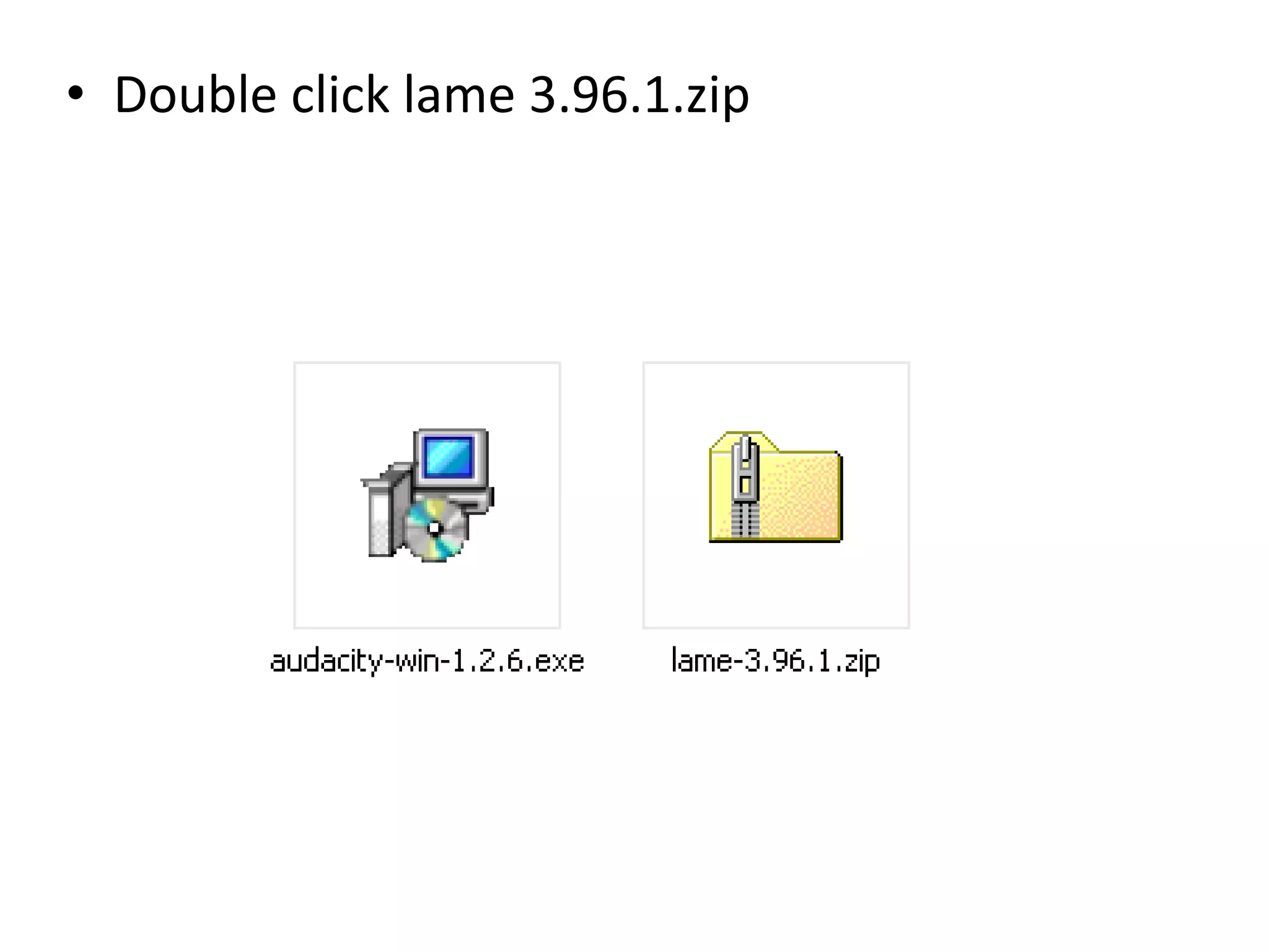 Double click lame 3.96.1.zip