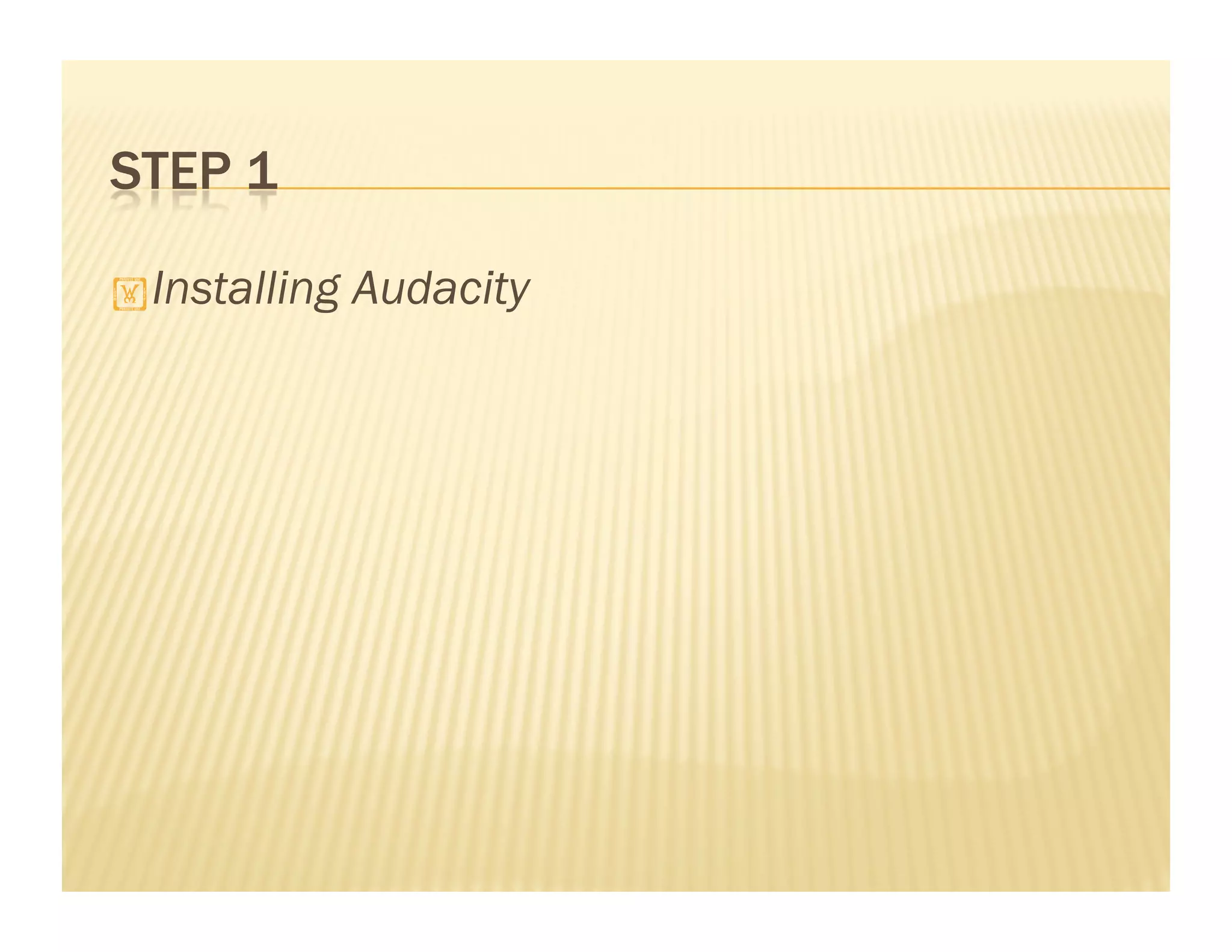  Installing Audacity