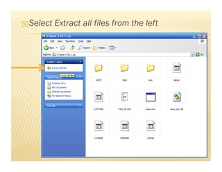  Select Extract all files from the left