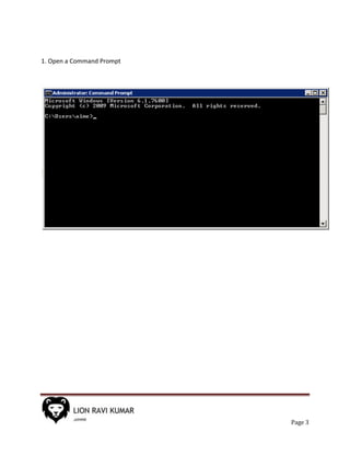 Page 3
1. Open a Command Prompt
 