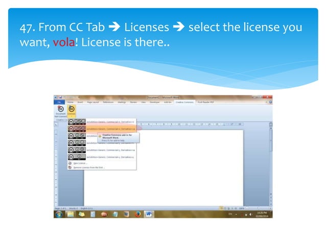 Installing creative commons license add in for MS Office 2010 | PPT ...