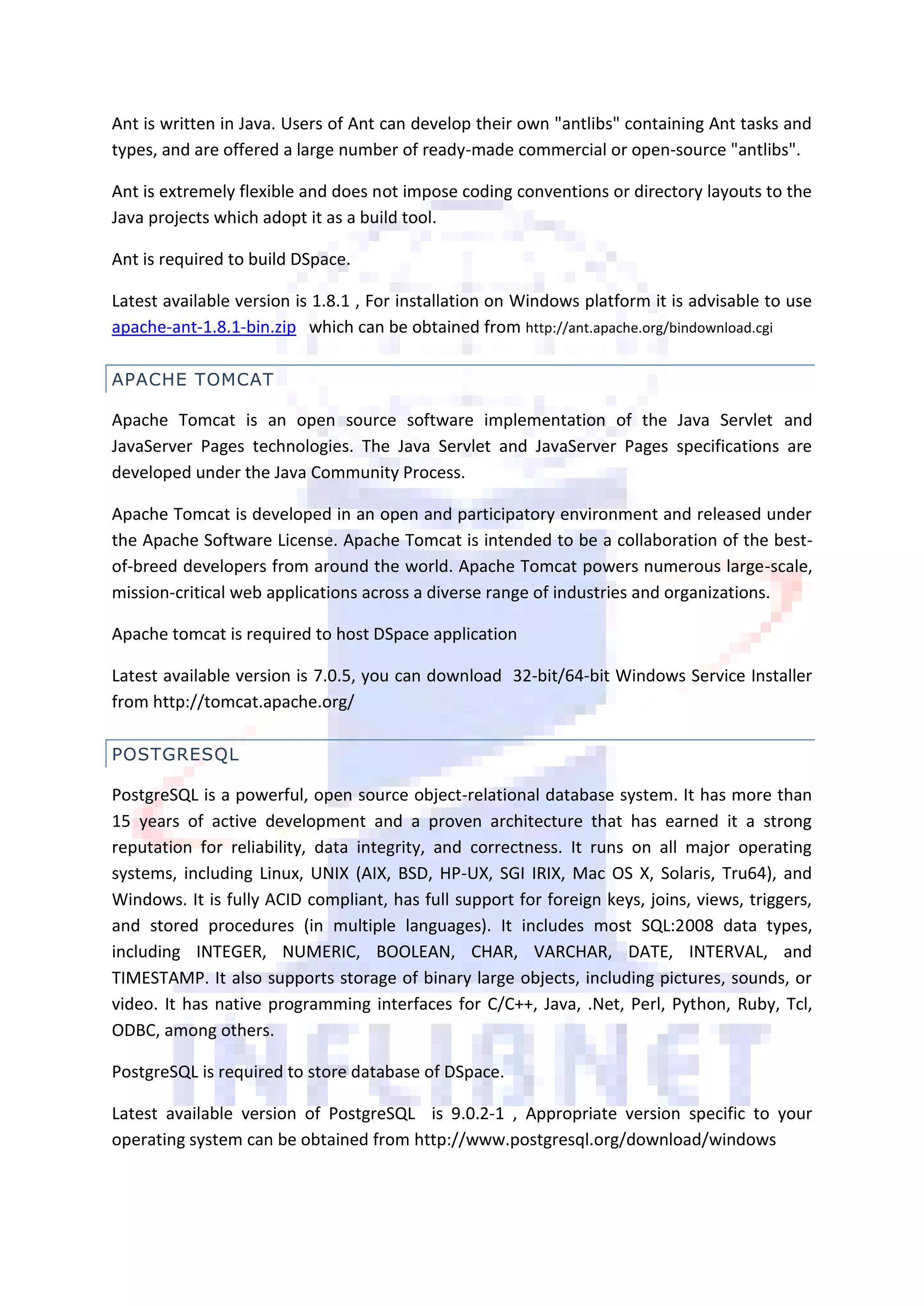 Installing d space on windows | PDF