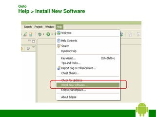 Goto 
Help > Install New Software 
 