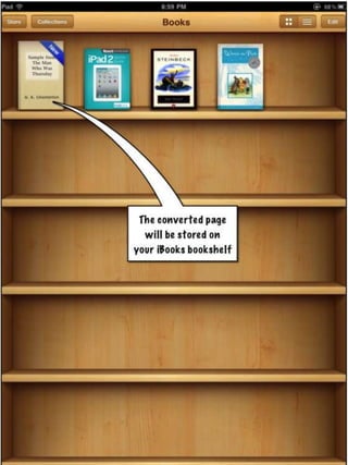 Installing ePub bookmarklet on the iPad