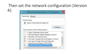 Then set the network configuration (Version
4):

 