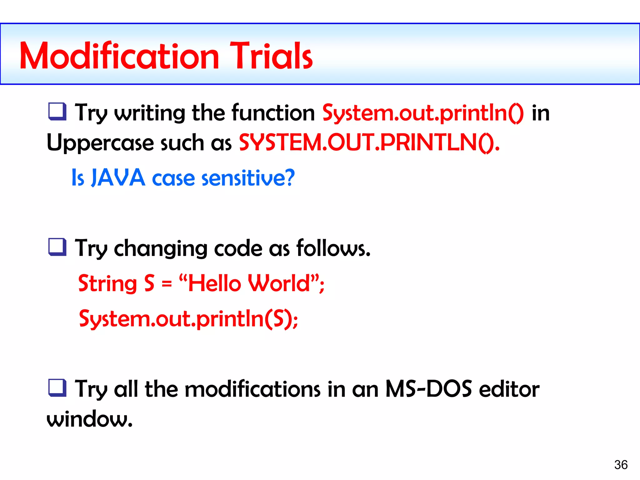 Installing JDK and first java program | PPTX