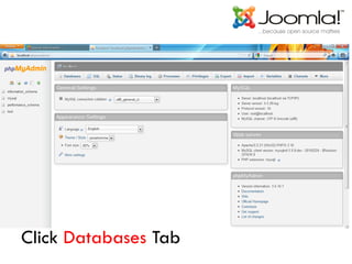 Click Databases Tab
