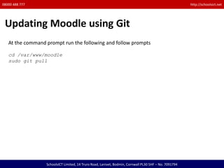 Installing moodle using git | PDF