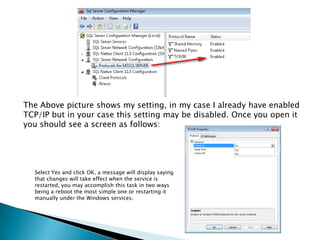 Installing ms sql server 2012 express edition | PPT