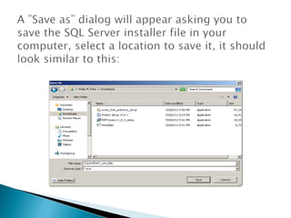 Installing ms sql server 2012 express edition | PPT