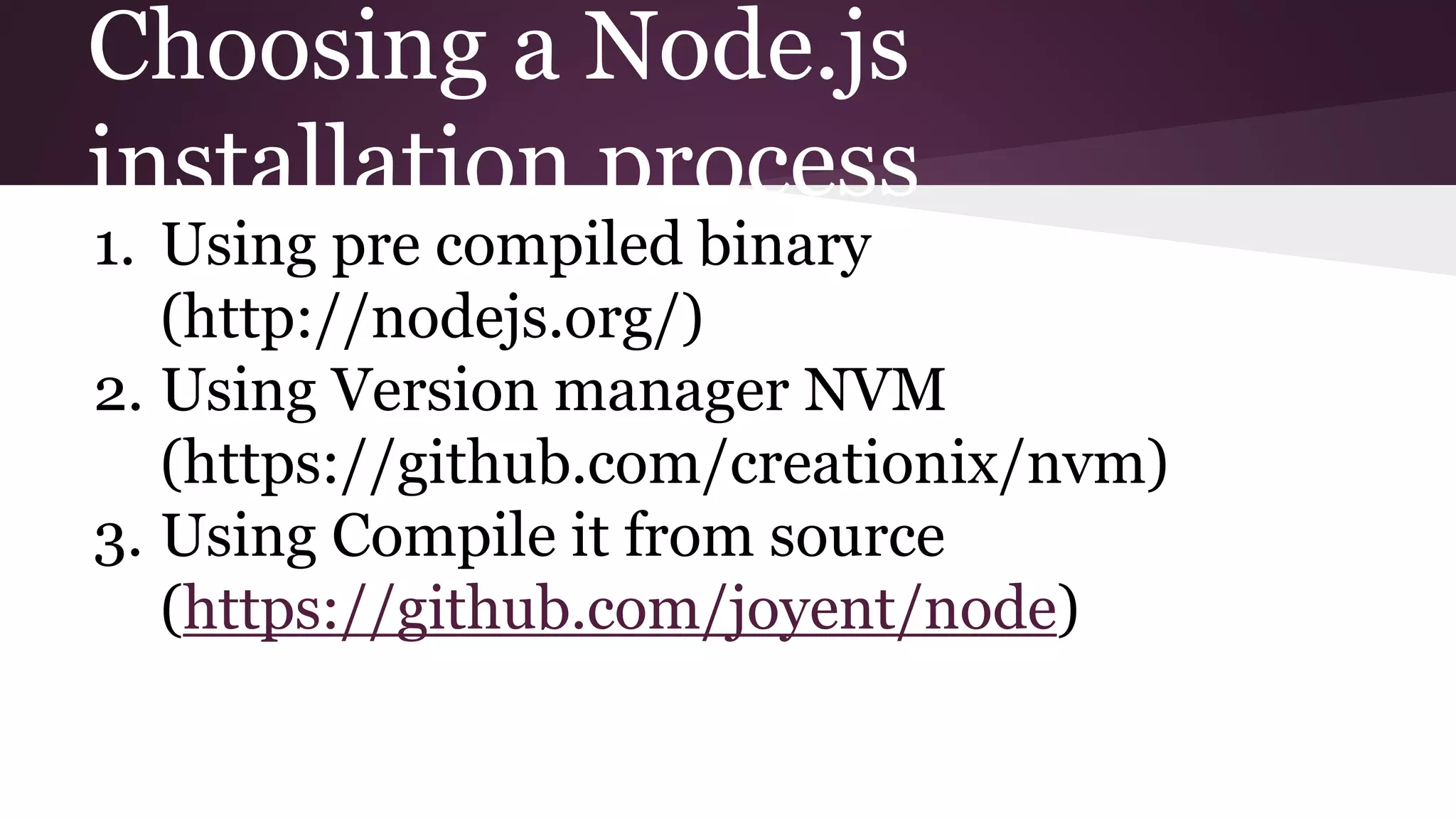 Installing node.js