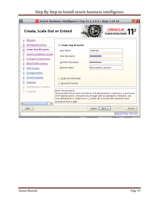 Step By Step to Install Oracle Business Intelligence | PDF
