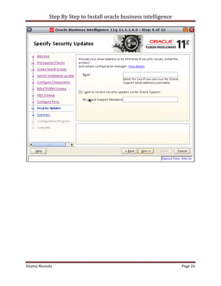Step By Step to Install Oracle Business Intelligence | PDF