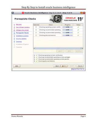 Step By Step to Install Oracle Business Intelligence | PDF