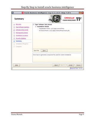 Step By Step to Install Oracle Business Intelligence | PDF