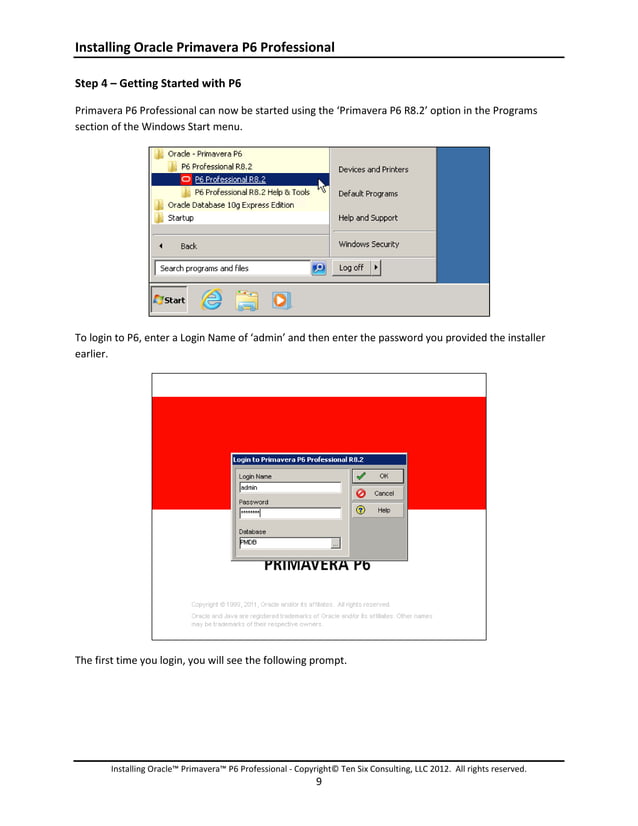 Installing Oracle Primavera P6 Professional standalone | PDF ...