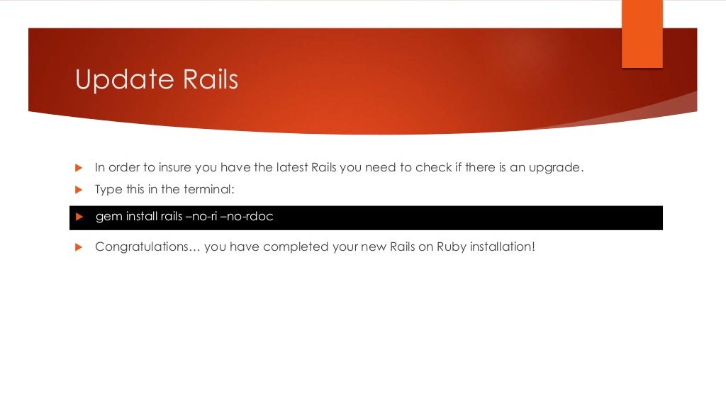 Installing Rails on Windows
