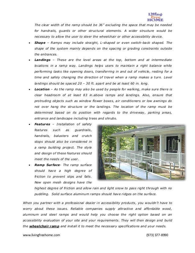 Installing Ramps Basic Guidelines