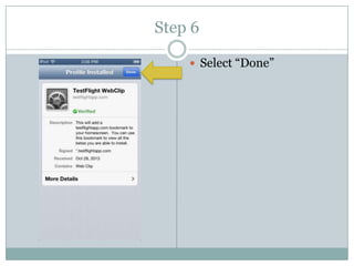 Installing testflight | PPTX