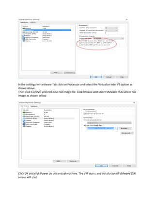 Installing v mware esxi server | PDF