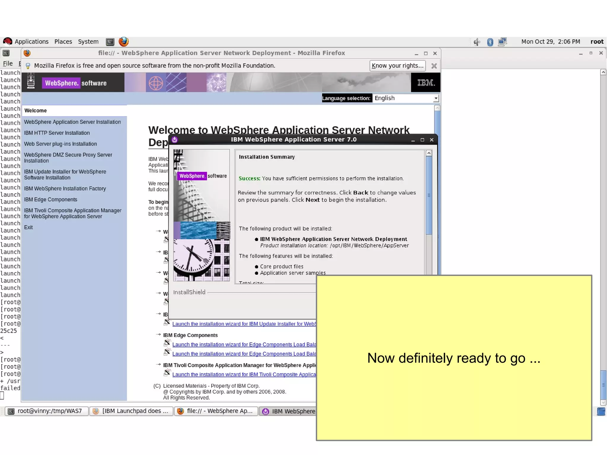 Now definitely ready to go ...

 