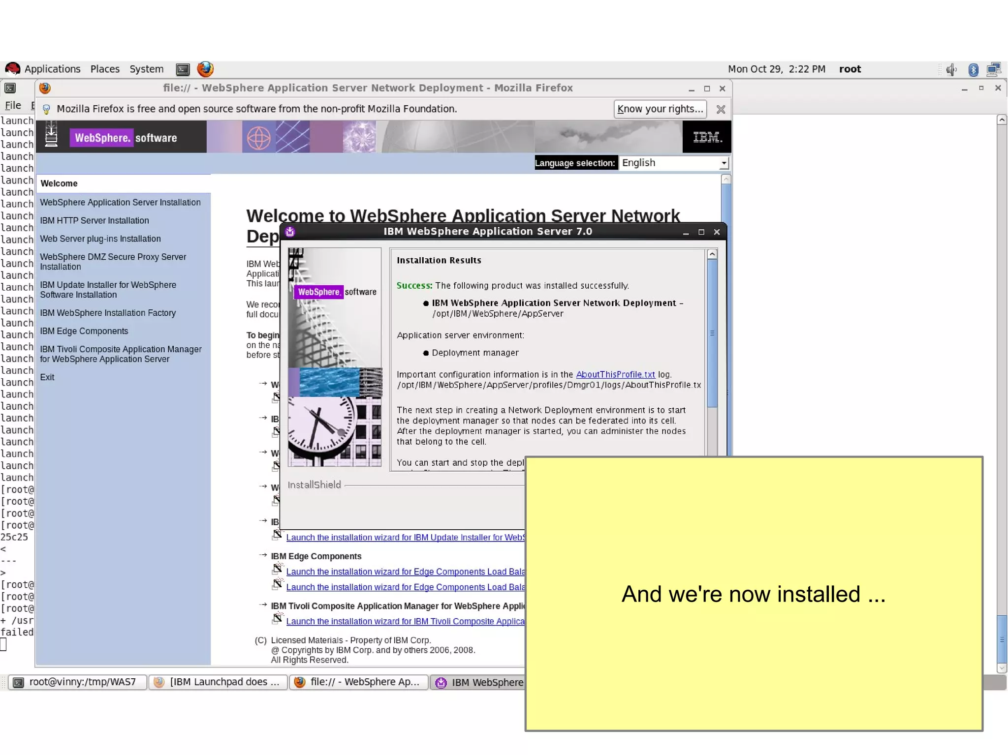And we're now installed ...

 