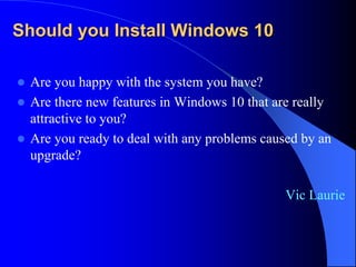 Installing windows 10 | PPTX