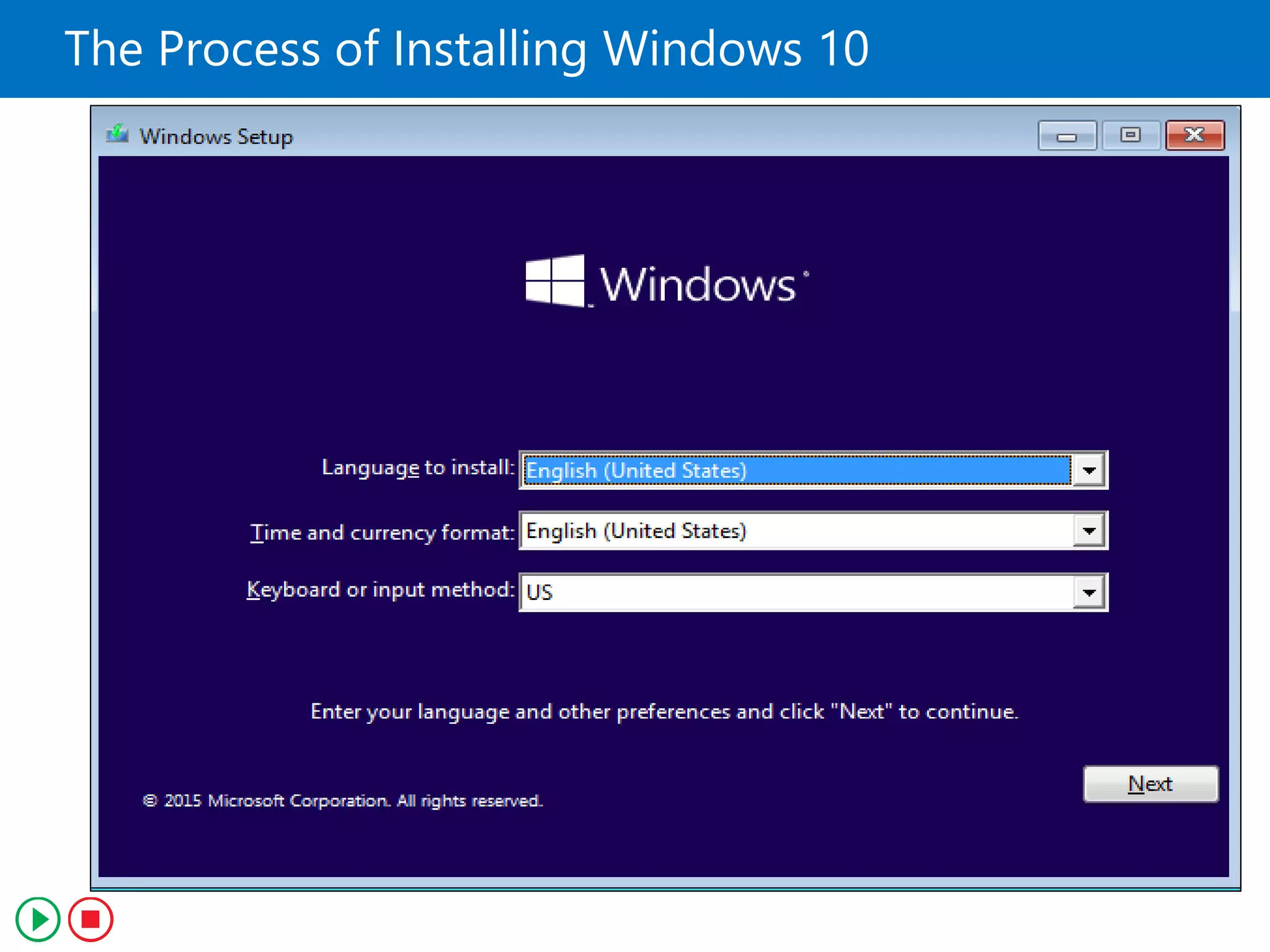 Ayman M Sheta
The Process of Installing Windows 10
 
